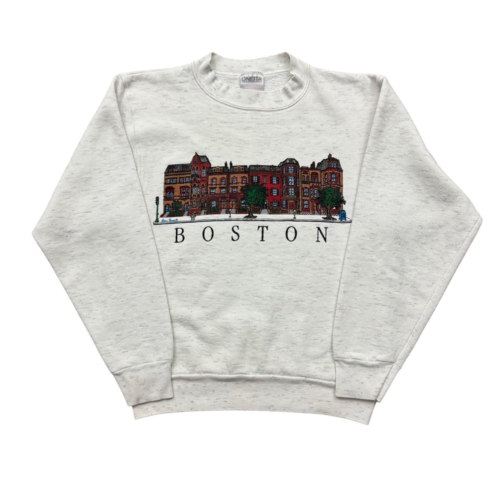 Vintage 90s Boston Massachusetts Destination Crewneck Sweatshirt XS